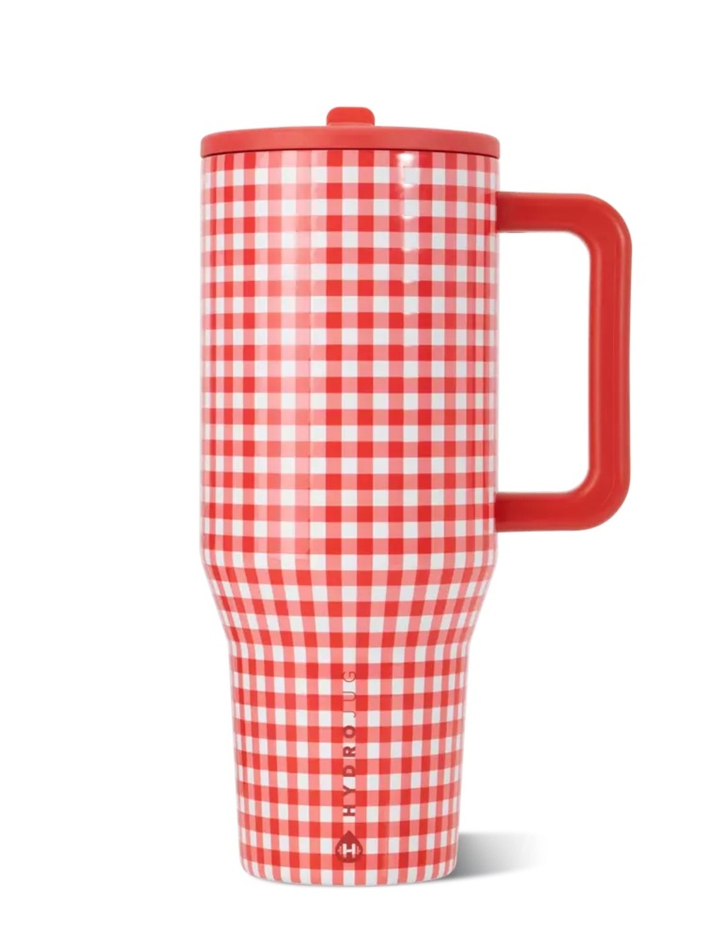 New! HydroJug 40oz Traveler Tumbler - Summer Picnic red & white